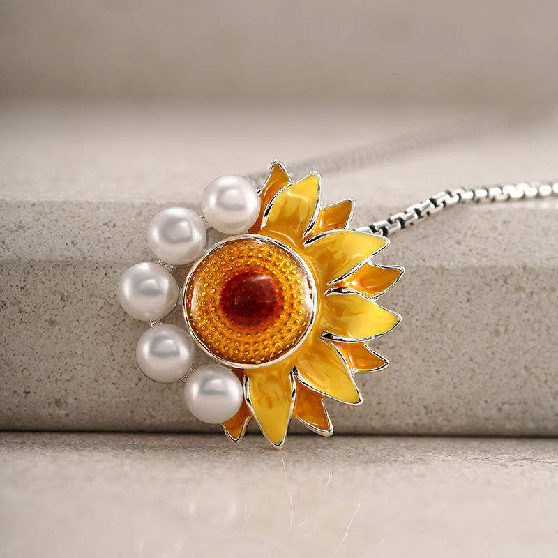 sonnenblume-klassische-schmuckstueck-sunflower-of-pearl-necklace-2